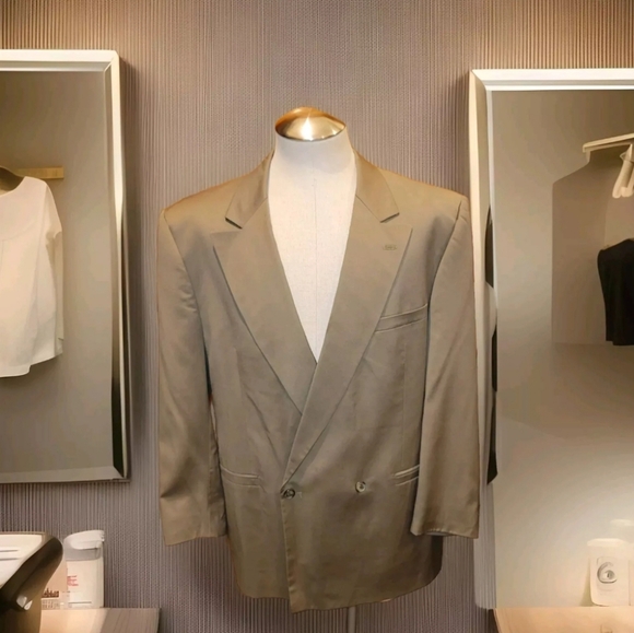 Gianni Versace V2 Men's Double Breastfed Olive Classic Blazer Jacket54 R